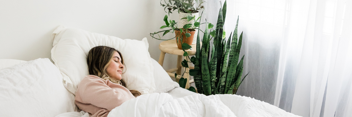 girl sleeping in bed