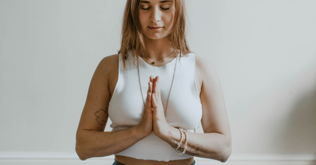 girl doing meditation